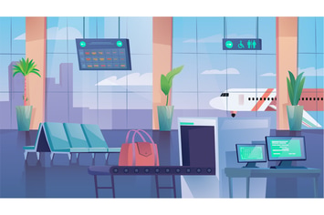 Hall Of Airport - Illustration Background