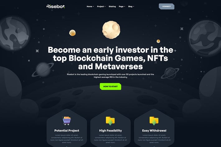Risebot - Metaverse IGO Launchpad React Template