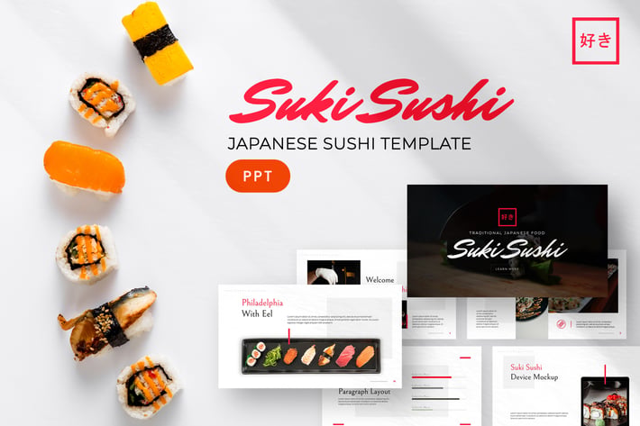 Suki - Sushi Powerpoint Template