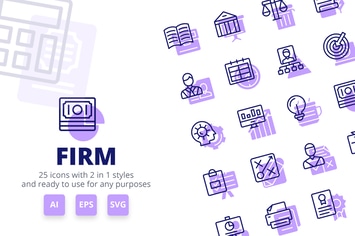 Firm Icons (Line and Solid)