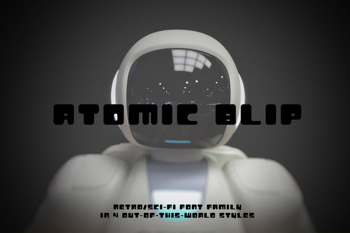 Atomic Blip | A Retro Futuristic Font