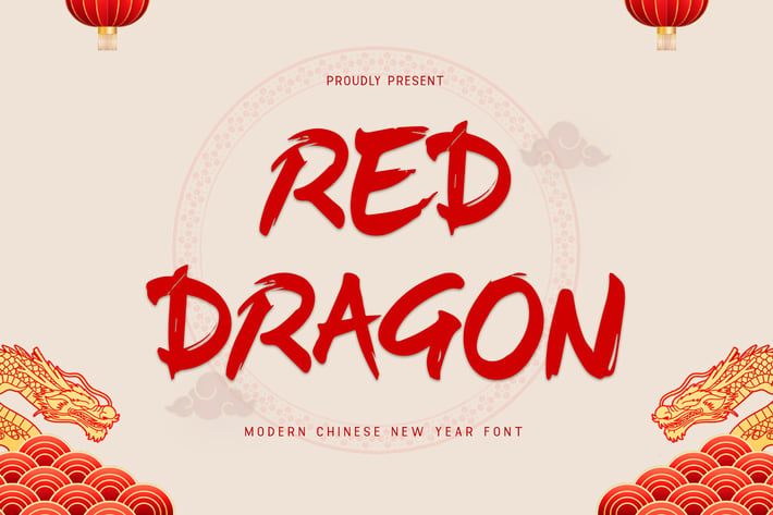 Red Dragon - A Modern Chinese New Year Font