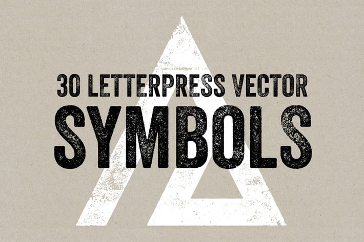 Letterpress Vector Symbols