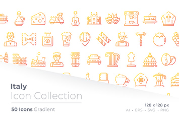 Italy Gradient Icon