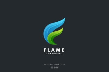 Letter F Colorful logo