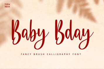 Baby Bday - Cute Brush Calligraphy Font