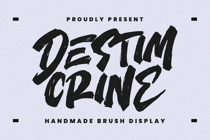 Destim Crine Handmade Brush Font