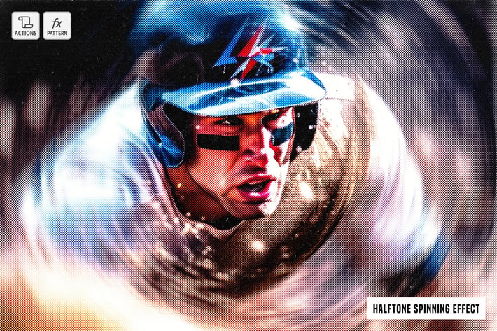 Halftone Spinning Effect