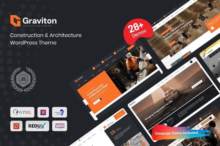 Gravtion - Construction WordPress Theme