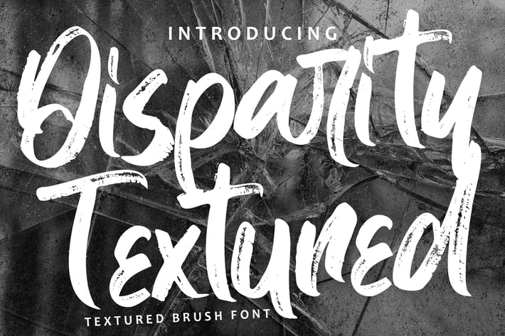 DisparityTextured - Textured Brush Font