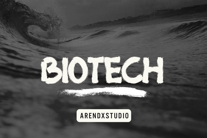 Biotech - Brush Font