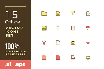 15 Office vector icons