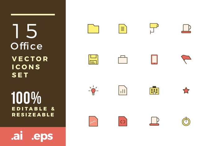 15 Office vector icons