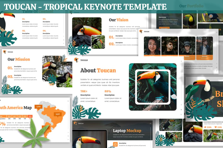 Toucan - Tropical Keynote Template