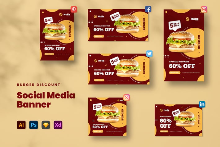 Burger Discount Social Media Banner