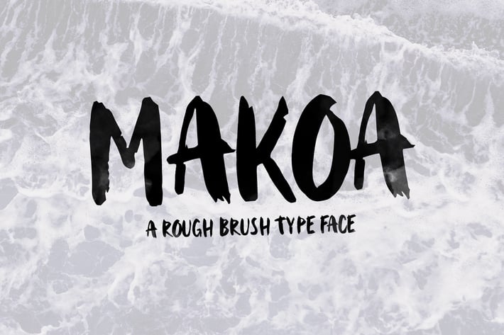 Makoa - Rough Brush Font