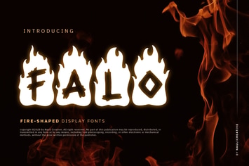 Falo - Flaming Decorative Font