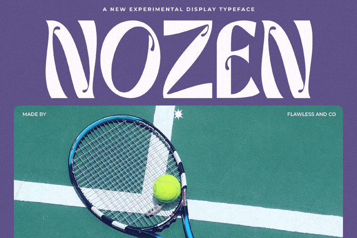 Nozen Display Font Typeface