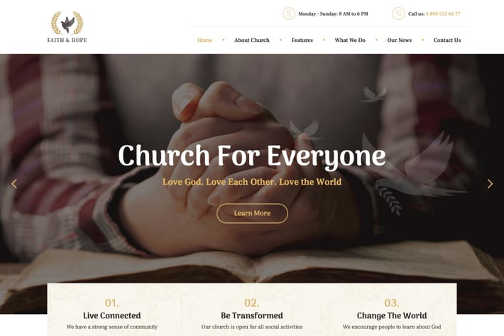  Faith & Hope | A Modern Church & Religion WordPre