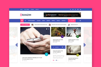 Ranzim - Material Design Blog PSD Template