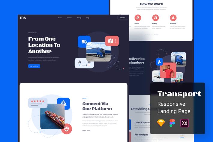 Transport Responsive Landing Page