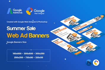 Web Design Banner Ad - GWD & PSD