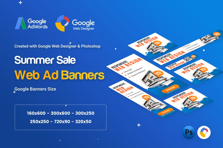 Web Design Banner Ad - GWD & PSD