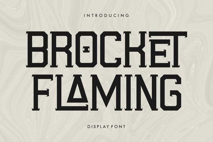 Brocket Flaming Display Font 