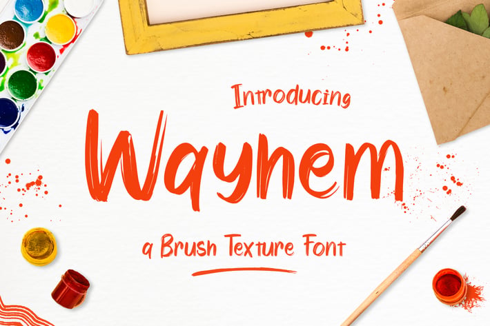 Wayhem – Textured Brush Font