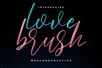 Love Brush SVG Font - Free Sans
