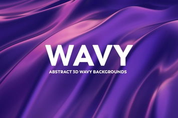 Abstract 3D Wavy Background - Blue & Purple