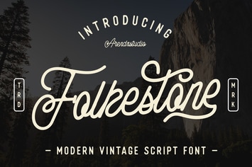 Folkestone - Modern Vintage Script Font