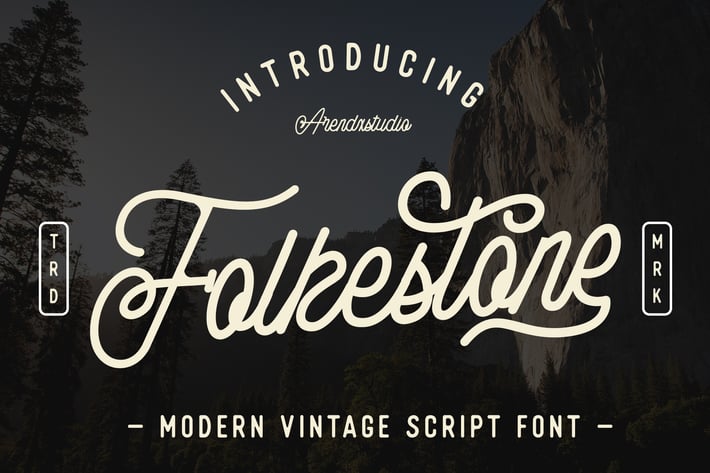 Folkestone - Modern Vintage Script Font