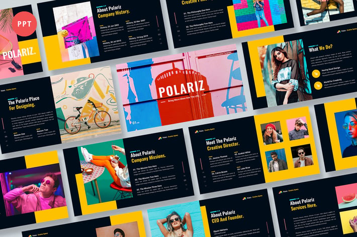 Polariz Creative Powerpoint Template
