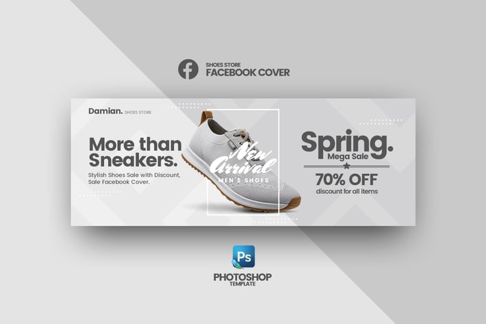 Damian - Shoes Store Facebook Cover Template