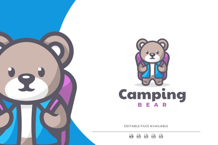 Teddy Bear Cartoon Logo