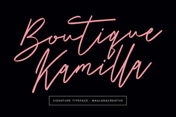 Boutique Kamilla Signature Typeface