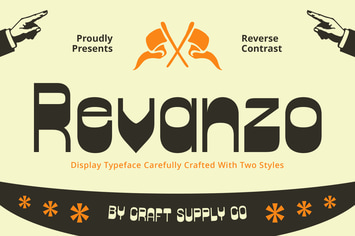 Revanzo – Reverse Contrast Font