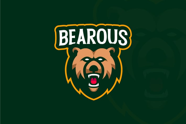Angry Bear Mascot Logo