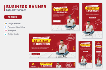 Company Growth Strategy Banner Template