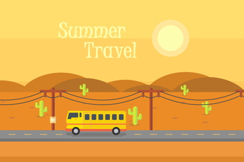 Summer Traveling - Illustration Background