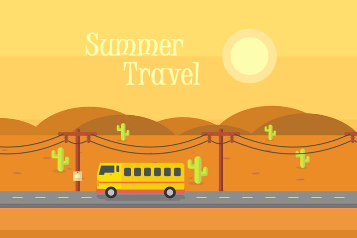 Summer Traveling - Illustration Background