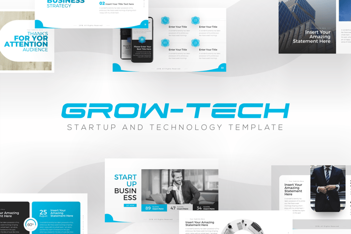 Grow-Tech Startup PowerPoint Template