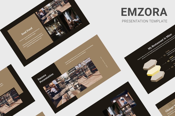 Emzora - Restaurant Pitch Deck Keynote