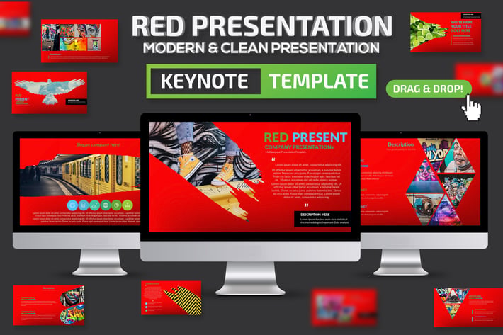 Red Keynote Presentation
