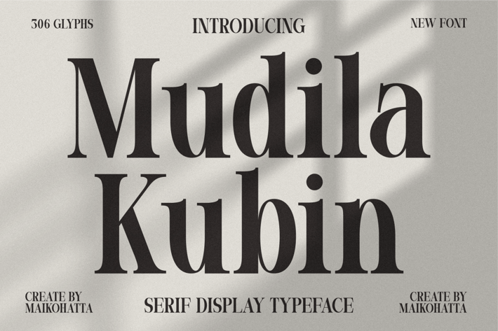 Mudila Kubin - Serif Display Typeface
