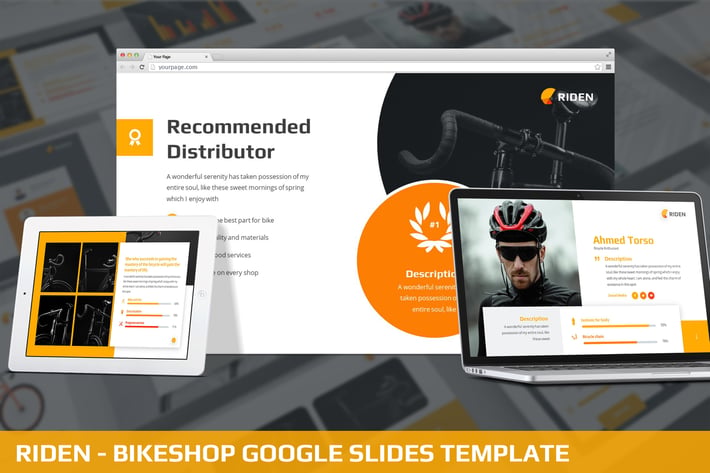Riden - Bikeshop Google Slides Template