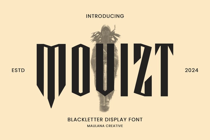 Movizt Blackletter Display Font