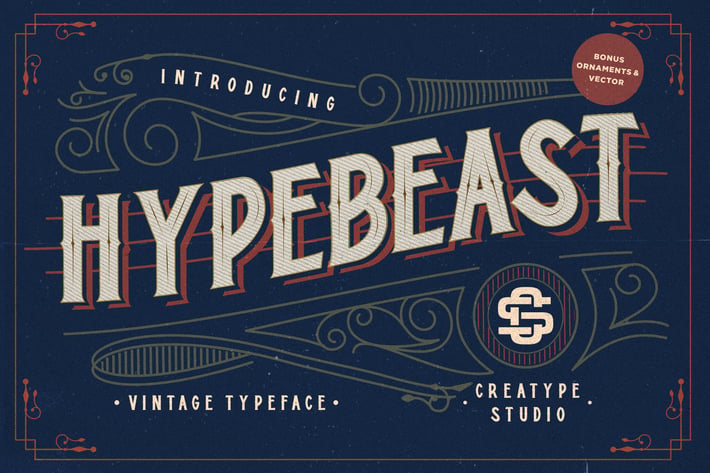 Hypebeast Vintage Advertisement Font