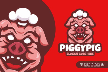 CHEF OF PIG LOGO